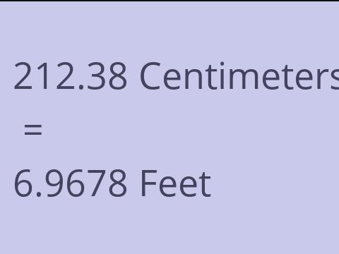 212.38 CM TO FEET