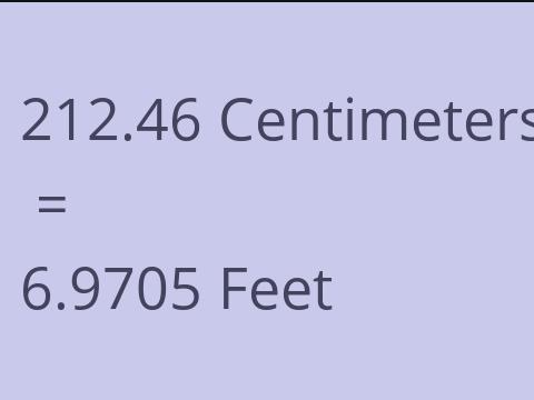 212.46 CM TO FEET