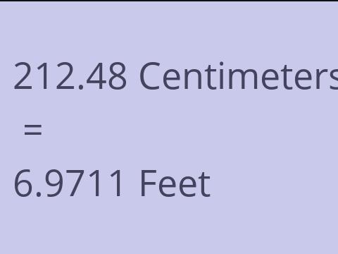 212.48 CM TO FEET