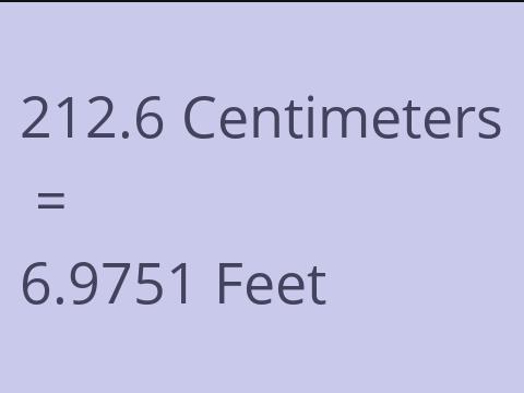 212.6 CM TO FEET