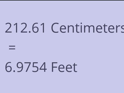 212.61 CM TO FEET