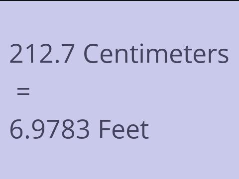 212.7 CM TO FEET