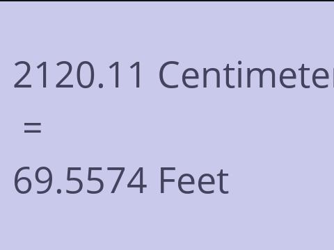 2120.11 CM TO FEET