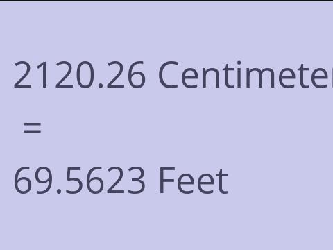 2120.26 CM TO FEET