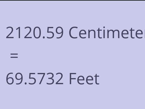 2120.59 CM TO FEET