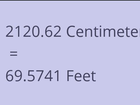 2120.62 CM TO FEET