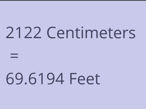 2122 CM TO FEET