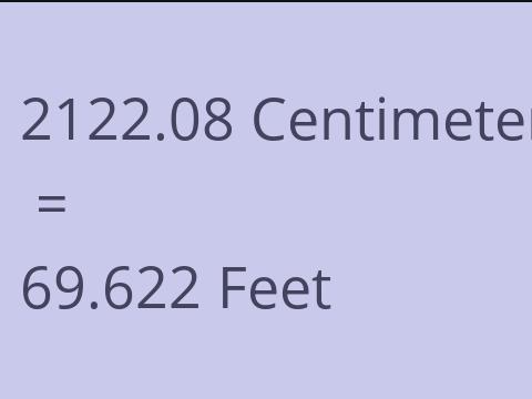 2122.08 CM TO FEET