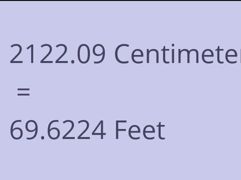 2122.09 CM TO FEET