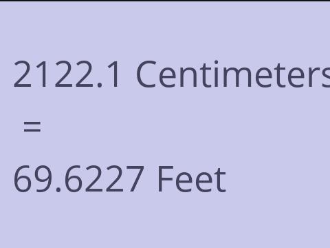 2122.1 CM TO FEET