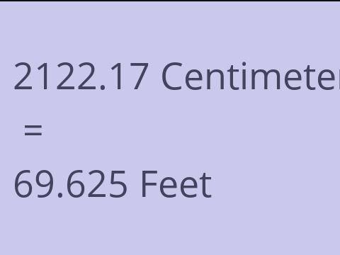 2122.17 CM TO FEET
