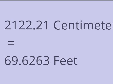 2122.21 CM TO FEET