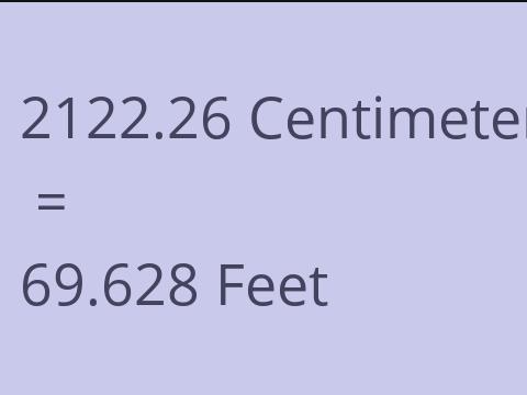 2122.26 CM TO FEET