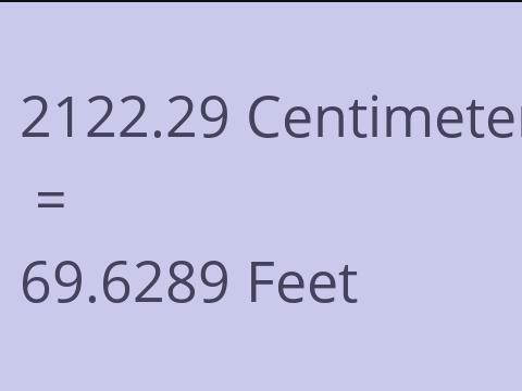 2122.29 CM TO FEET