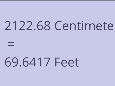 2122.68 CM TO FEET
