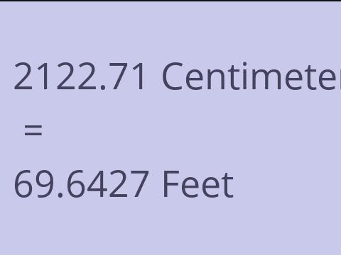 2122.71 CM TO FEET