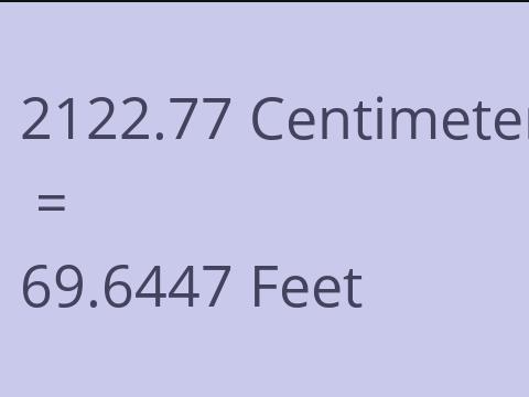 2122.77 CM TO FEET