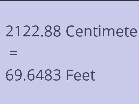 2122.88 CM TO FEET
