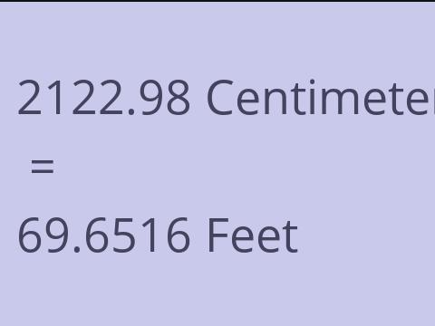 2122.98 CM TO FEET