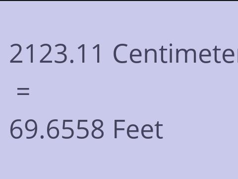 2123.11 CM TO FEET