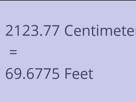 2123.77 CM TO FEET