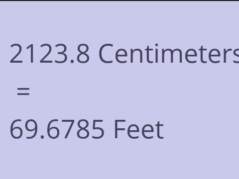 2123.8 CM TO FEET