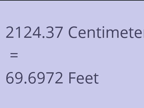 2124.37 CM TO FEET