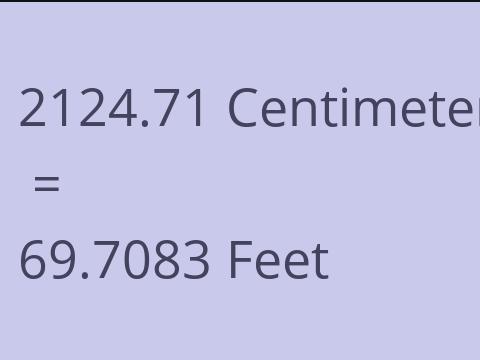 2124.71 CM TO FEET