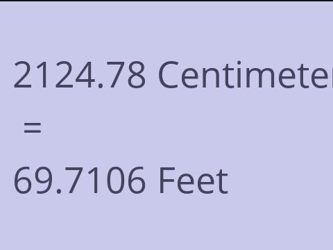 2124.78 CM TO FEET