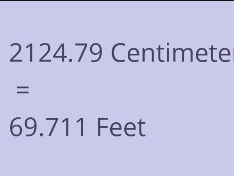 2124.79 CM TO FEET