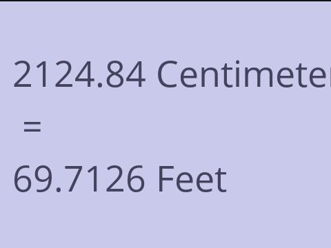 2124.84 CM TO FEET