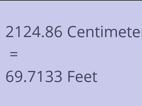 2124.86 CM TO FEET