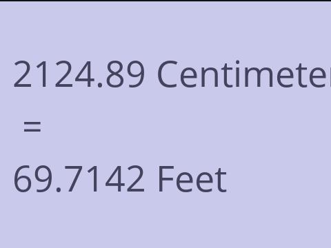 2124.89 CM TO FEET