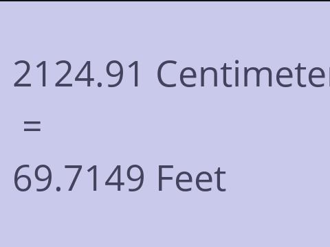 2124.91 CM TO FEET