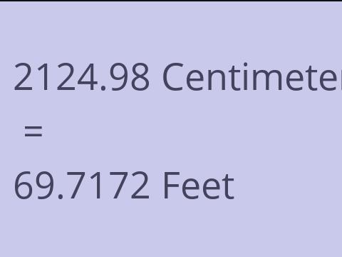 2124.98 CM TO FEET