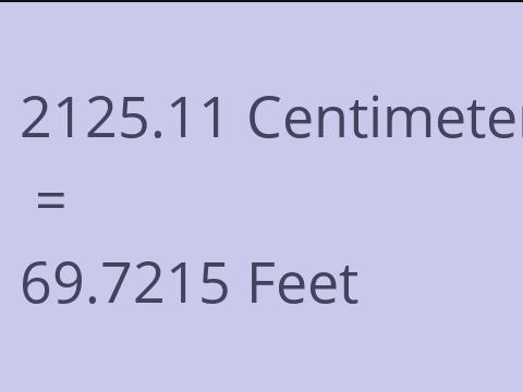 2125.11 CM TO FEET