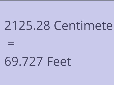 2125.28 CM TO FEET