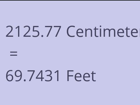 2125.77 CM TO FEET