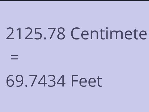 2125.78 CM TO FEET