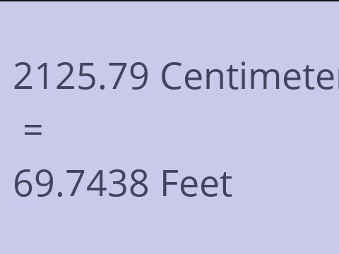 2125.79 CM TO FEET