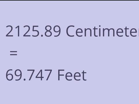 2125.89 CM TO FEET