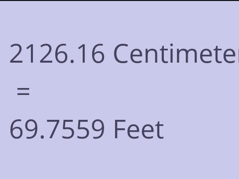 2126.16 CM TO FEET