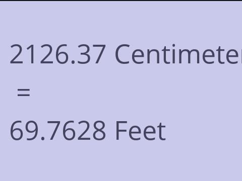 2126.37 CM TO FEET