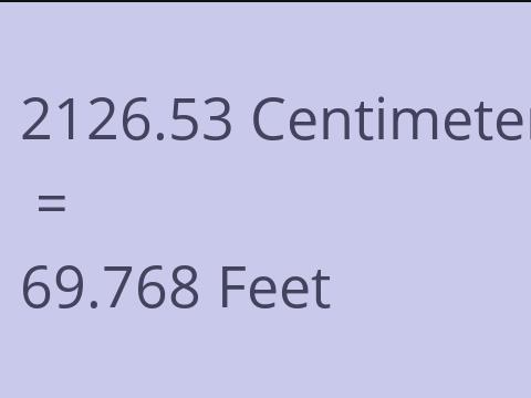 2126.53 CM TO FEET