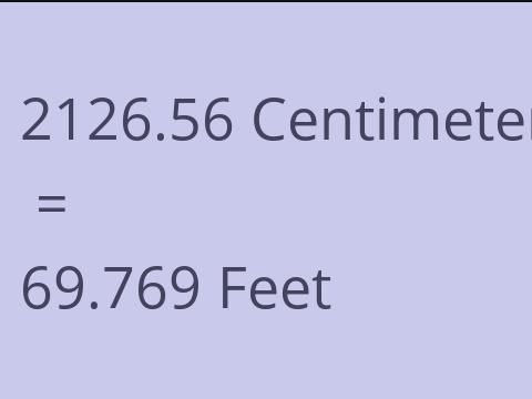 2126.56 CM TO FEET