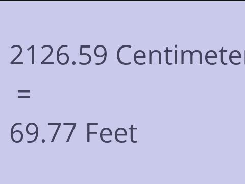 2126.59 CM TO FEET