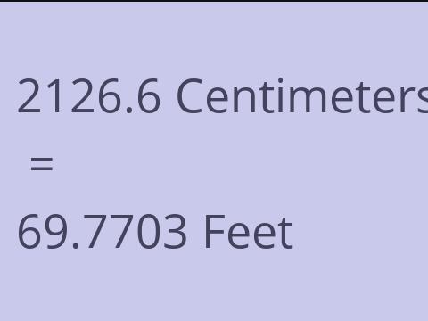 2126.6 CM TO FEET