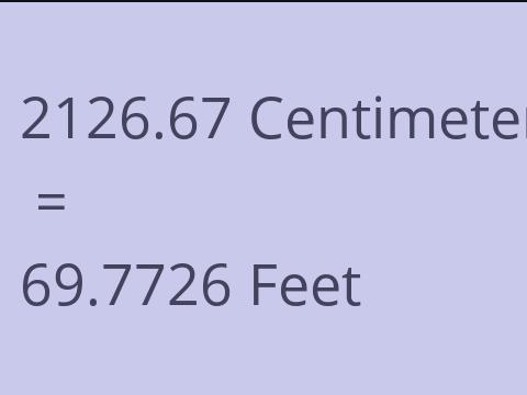 2126.67 CM TO FEET