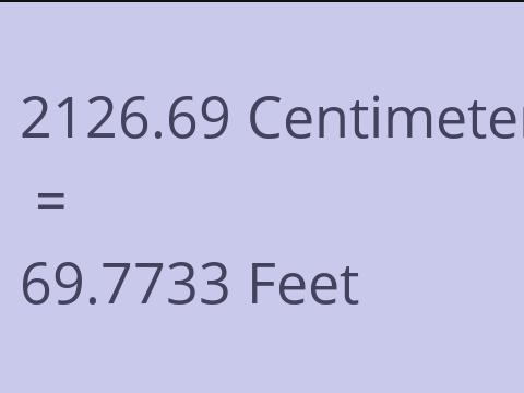 2126.69 CM TO FEET