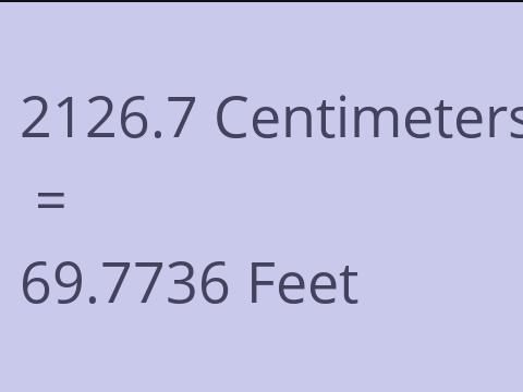 2126.7 CM TO FEET